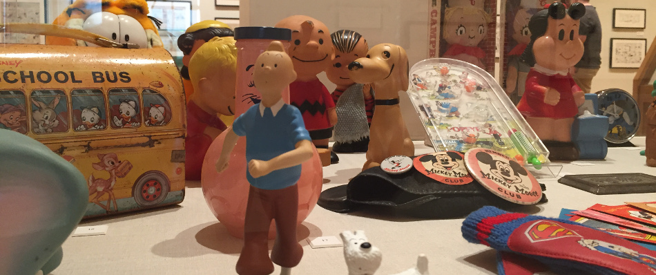 Display Case at Billy Ireland Cartoon Library and Museum